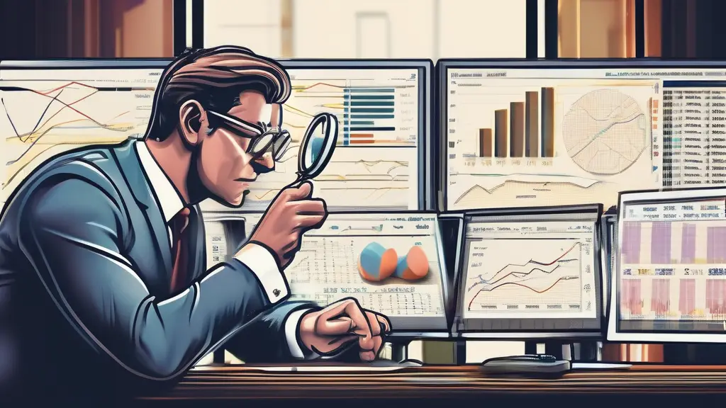 Trader analyzing financial charts for due diligence in prop trading